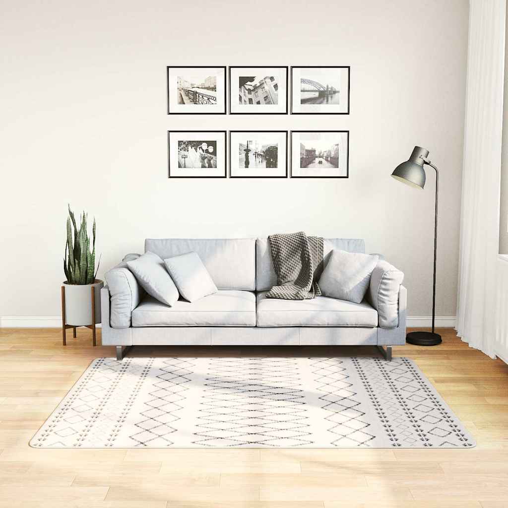 Vidaxx tapis lavable antidérapant 120x170 cm noir et blanc