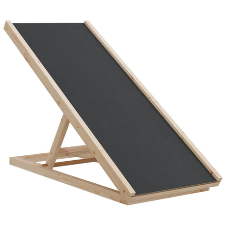 Vidaxxl rampe pour chien 100x40 cm bois de pin massif gris