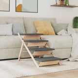 Vidaxl Dog Staircase 105x47 cm Gris de pin massif