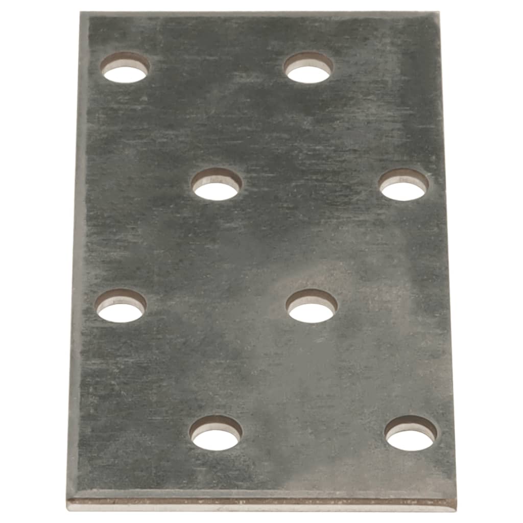 Plaques VidaXL perforées 60 pcs 2 mm 80x40 mm en acier galvanisé