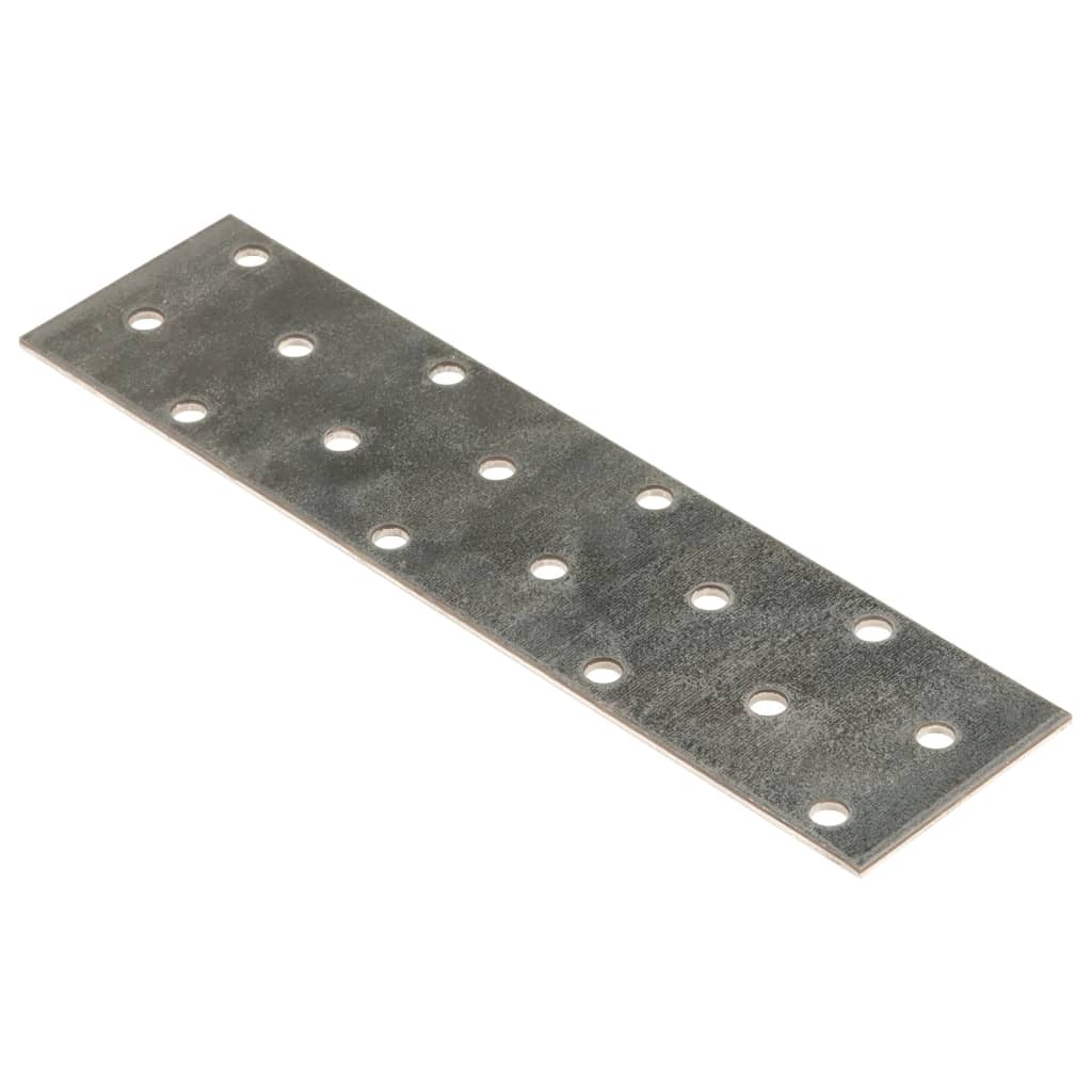 VIDAXL -Platten perforiert 60 PCs 2 mm 160 x 40 mm verzinkter Stahl