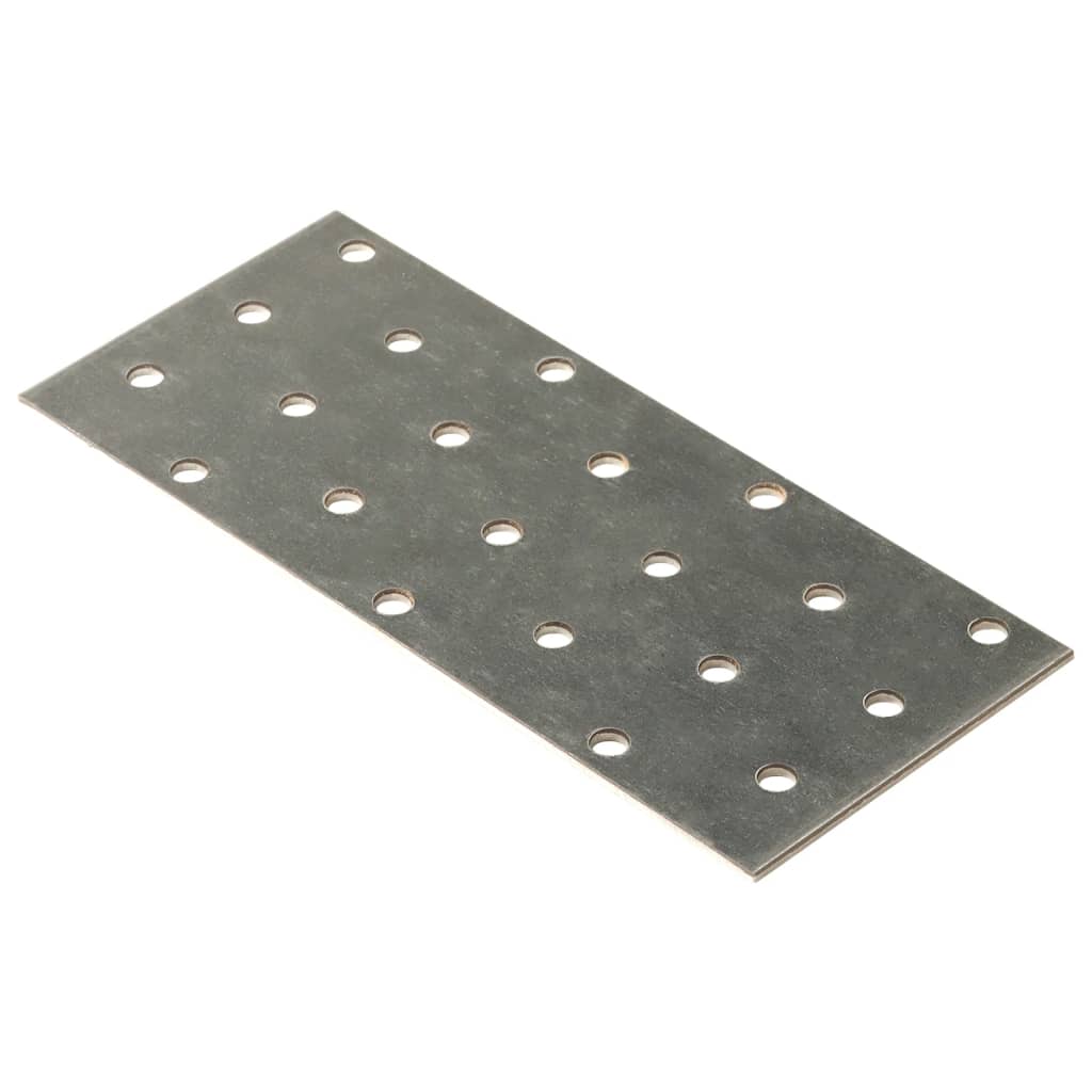 Plaques Vidaxxl perforées 40 pcs 2 mm 140x60 mm acier galvanisé