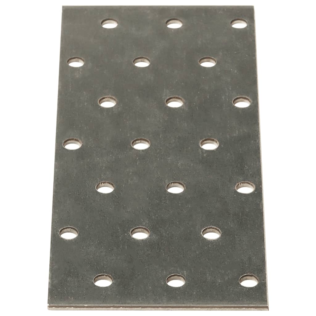 Plaques Vidaxxl perforées 40 pcs 2 mm 140x60 mm acier galvanisé