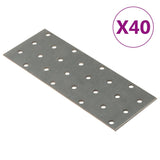 Placas Vidaxl perforadas 40 PCS 2 mm 160x60 mm de acero galvanizado