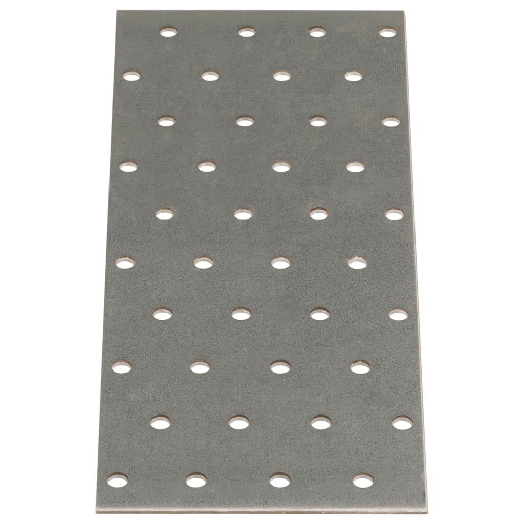 Vidaxl -plater perforerte 40 stk 2 mm 200x80 mm galvanisert stål