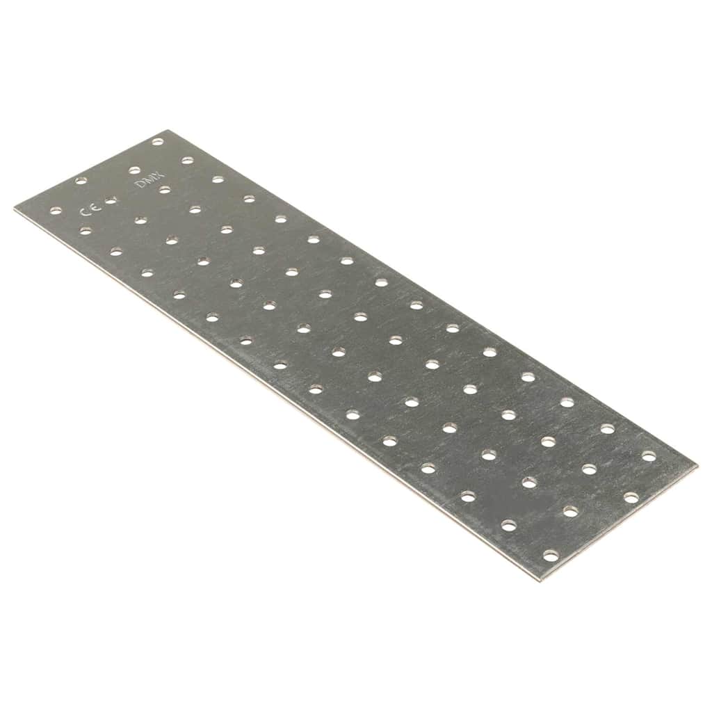 Plaques VidaXL perforées 20 pcs 2 mm 300x80 mm acier galvanisé