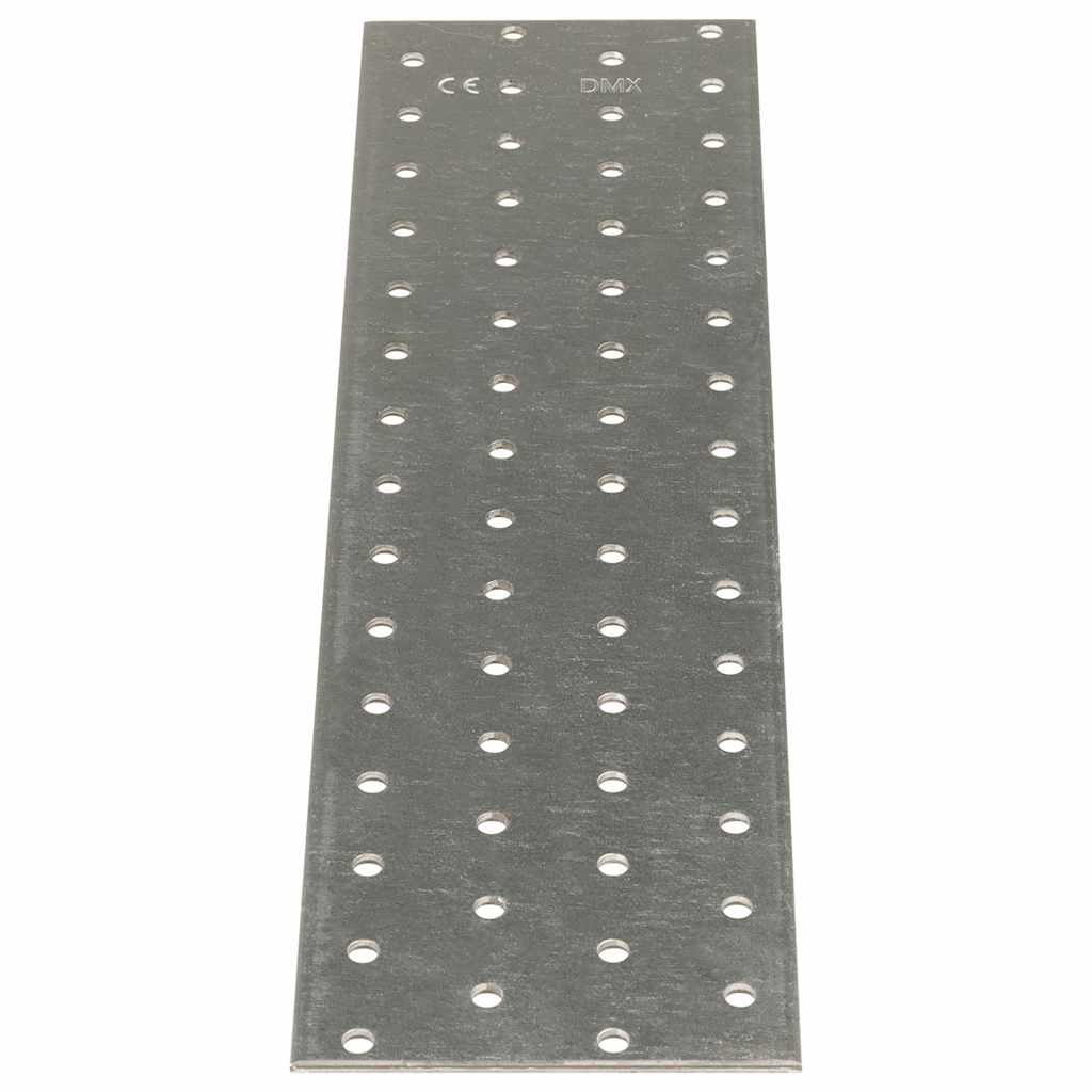 Plaques VidaXL perforées 20 pcs 2 mm 300x80 mm acier galvanisé