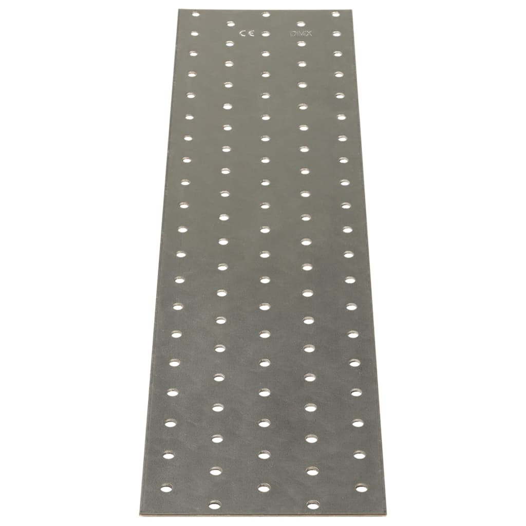 Plaques VidaXL perforées 20 pcs 2 mm 400x100 mm acier galvanisé