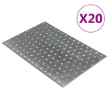 Płytki vidaxl perforowane 20 szt. 2 mm 300x200 mm stal ocynkowana