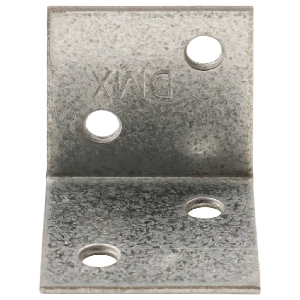 Brassets vidaxl hoek 150 pièces 30x25x30 mm en acier galvanisé de 2 mm d'épaisseur