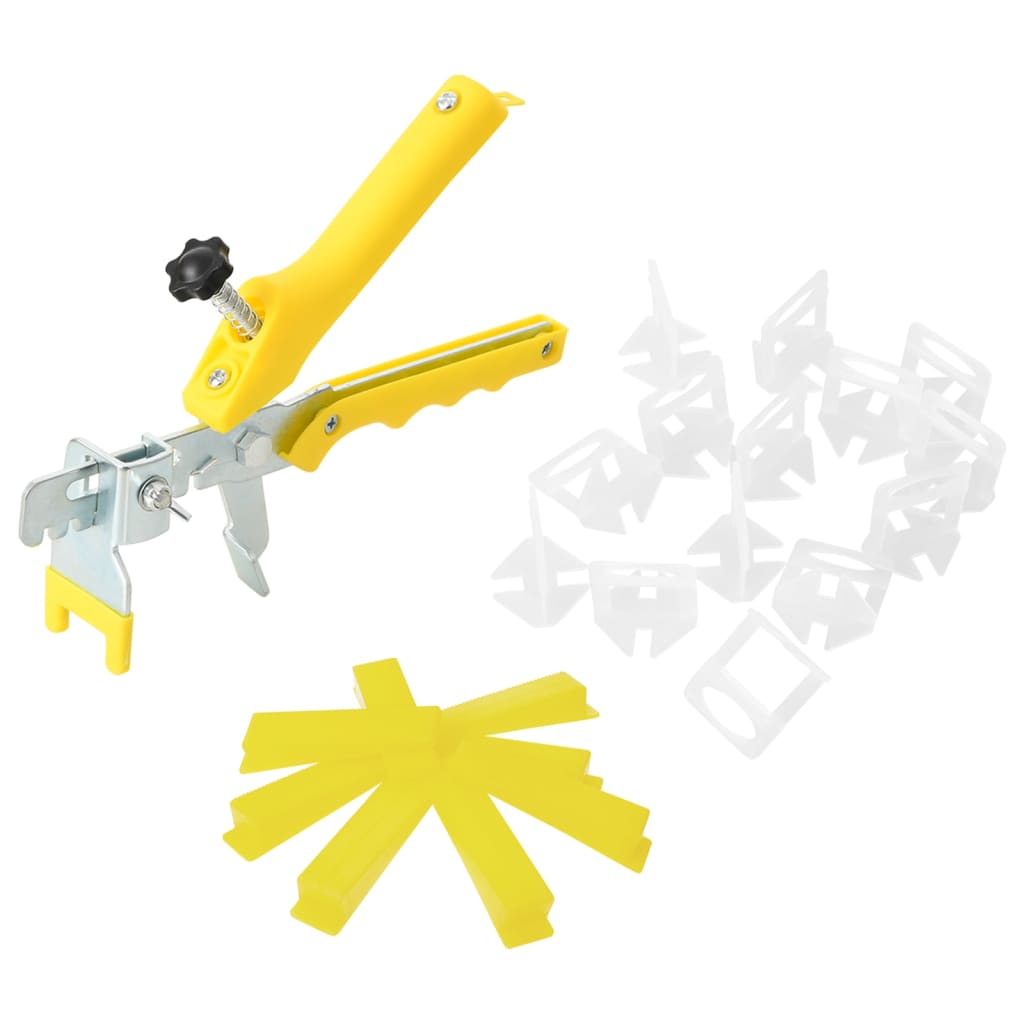 Vidaxl système de nivellement pour carrelage 500 cales 2500 pinces 1 mm