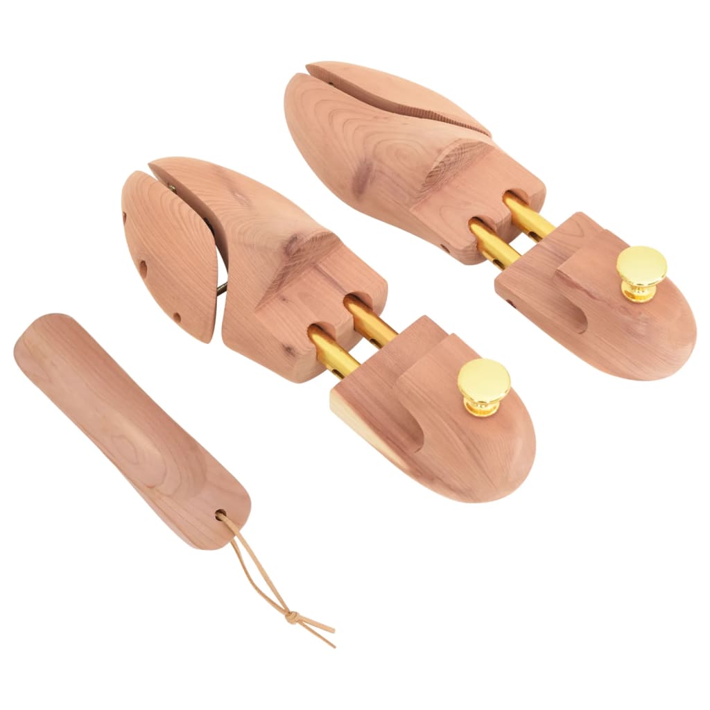 Vidaxl Shoe Rensioner z butem w UE 38-39 Solid Cedar Wood