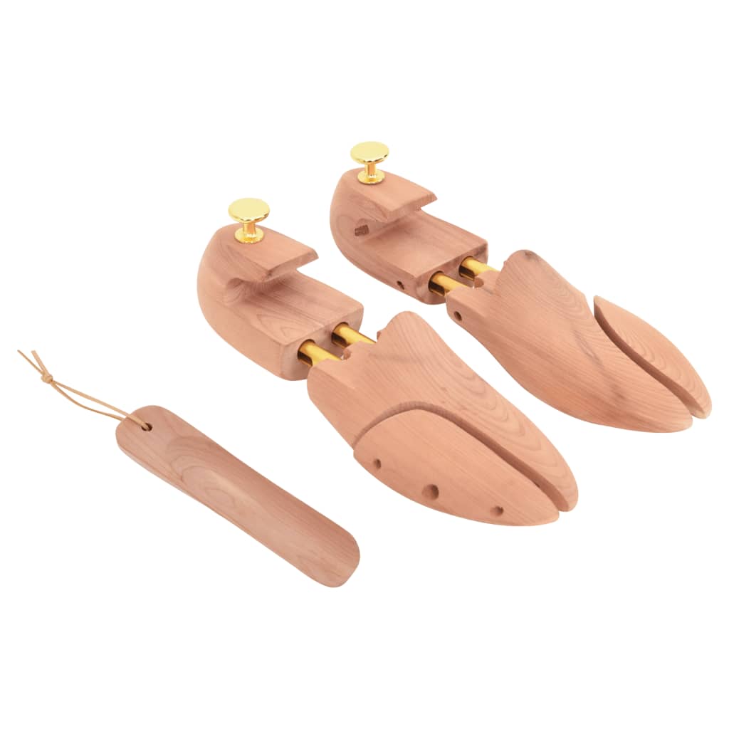 Vidaxl Shoe Rensioner z butem w UE 44-45 Solid Cedar Wood