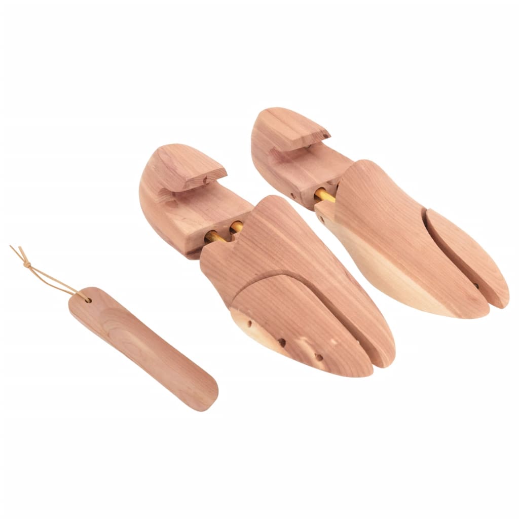 Vidaxl Shoe Rensioner z butem w UE 38-39 Solid Cedar Wood