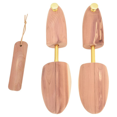 VidaXL embauchoir avec chausse-pied EU 44-45 bois de cèdre massif