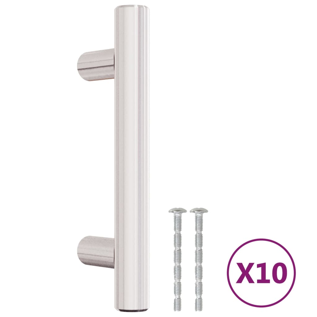 Vidaxl handles 10 st 64 mm stainless steel silver colored