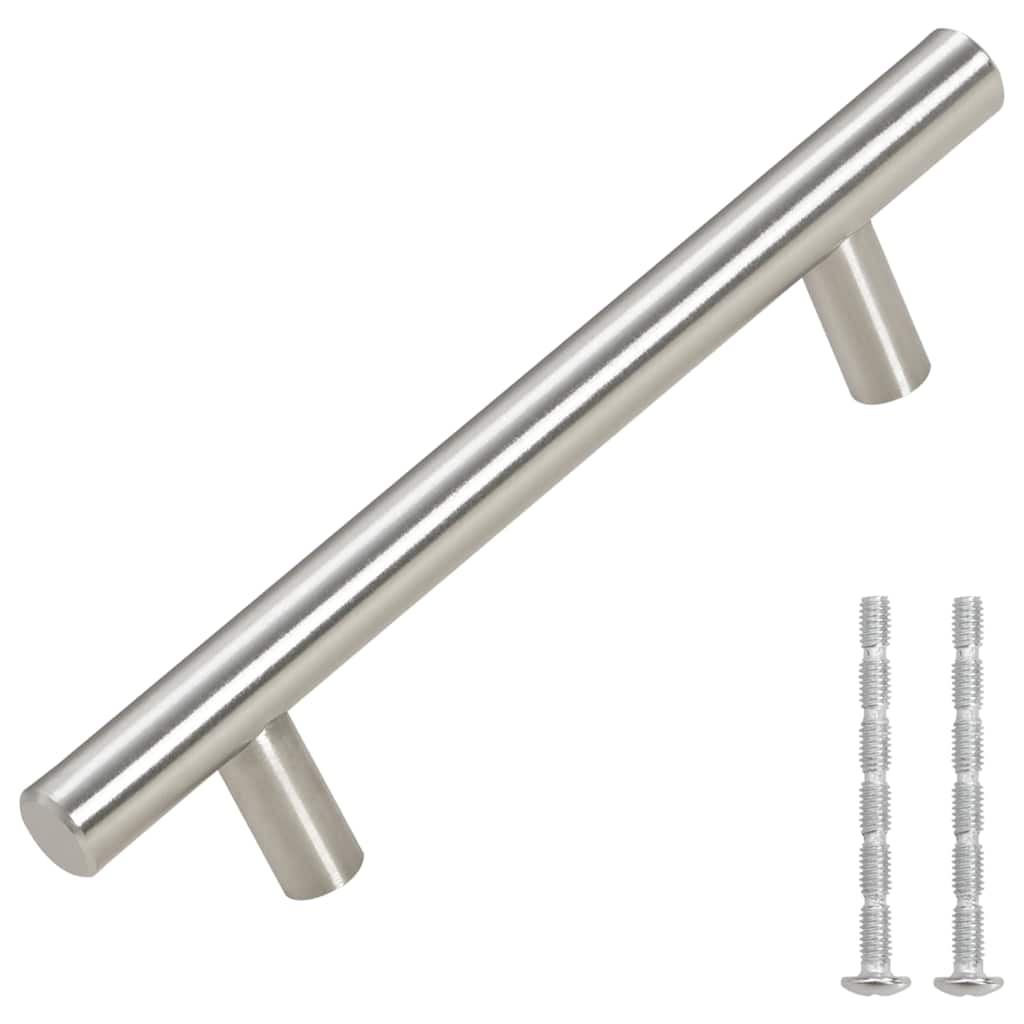 VidaXL poignées 10 pcs 96 mm acier inoxydable couleur argent