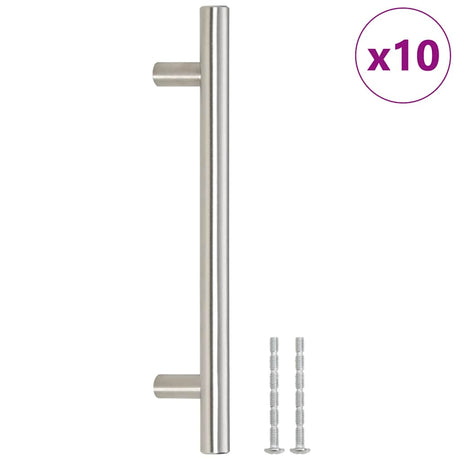 Vidaxx poignées 10 pcs 128 mm acier inoxydable couleur argent