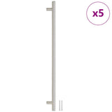 VidaXL Poignées 5 pcs 480 mm acier inoxydable couleur argent