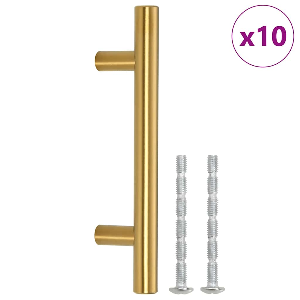 Vidaxl handles 10 PCs 64 mm Edeless Stol Gold faarweg