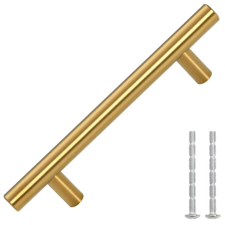 VidaXL Poignées 10 pcs 96 mm acier inoxydable doré