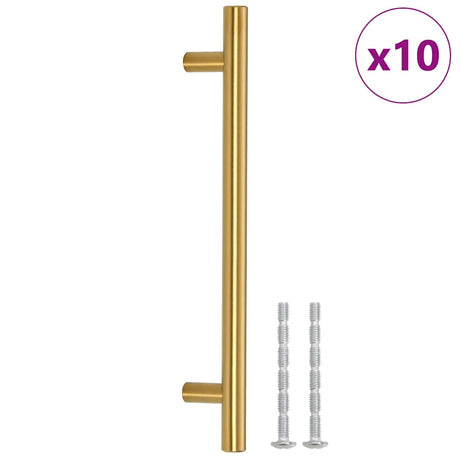 Vidaxx poignées 10 pcs 160 mm acier inoxydable doré