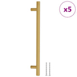 VidaXL poignées 5 pcs 192 mm acier inoxydable doré