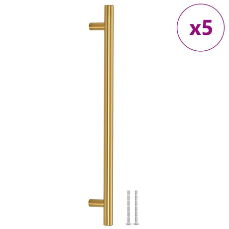 Vidaxx poignées 5 pcs 224 mm acier inoxydable doré