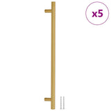 VidaXL poignées 5 pcs 320 mm acier inoxydable doré