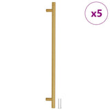 VidaXL poignées 5 pcs 480 mm acier inoxydable doré