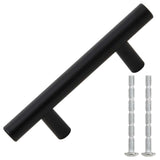 VidaXL Poignées 10 pcs 64 mm acier inoxydable noir