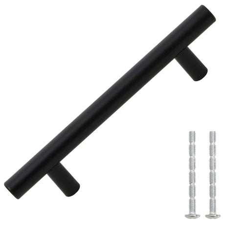 VidaXL poignées 10 pcs 96 mm acier inoxydable noir