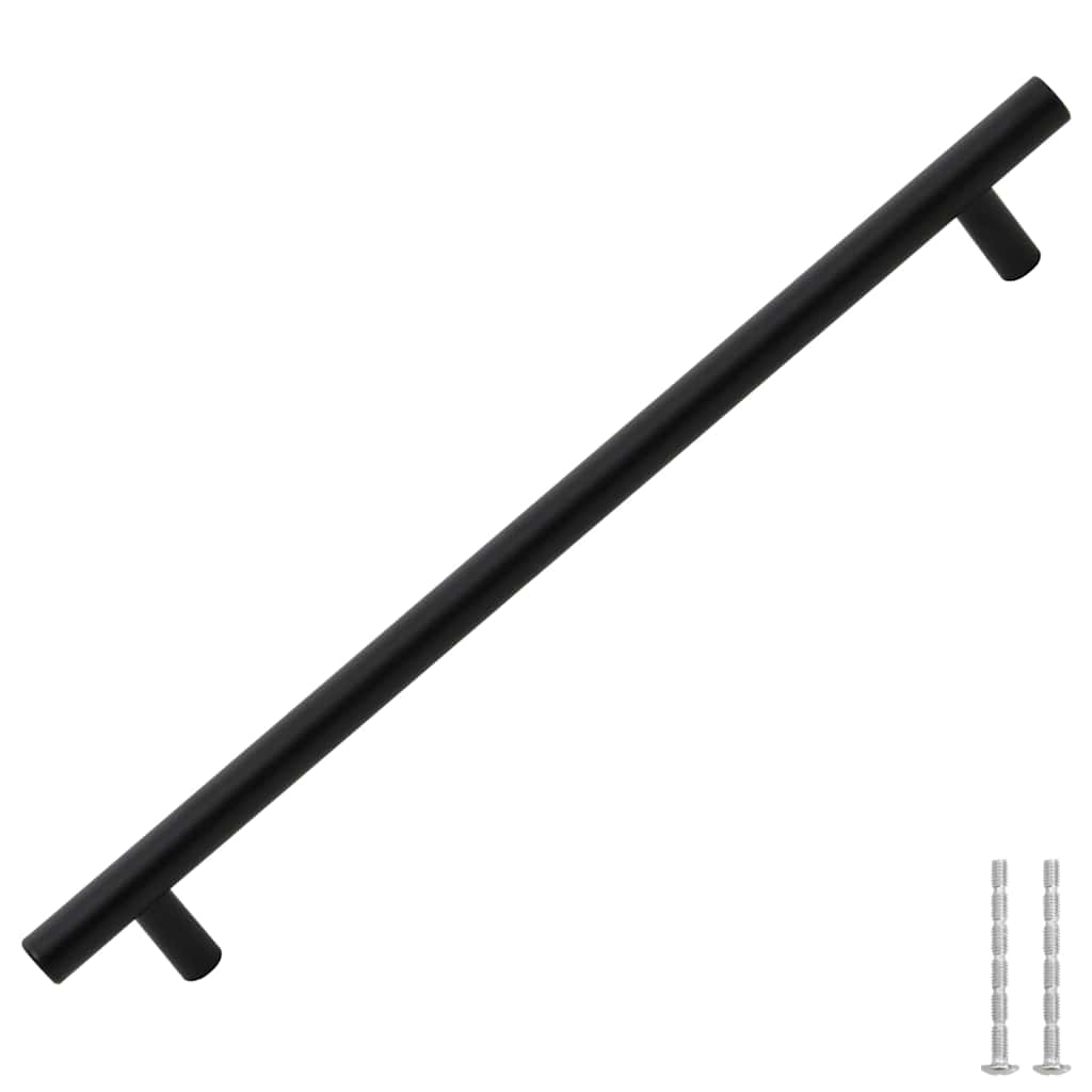 VidaXL poignées 5 pcs 224 mm acier inoxydable noir