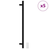 VidaXL poignées 5 pcs 320 mm acier inoxydable noir