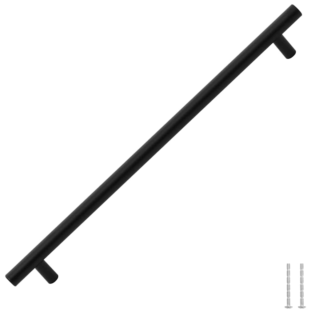 VidaXL poignées 5 pcs 320 mm acier inoxydable noir