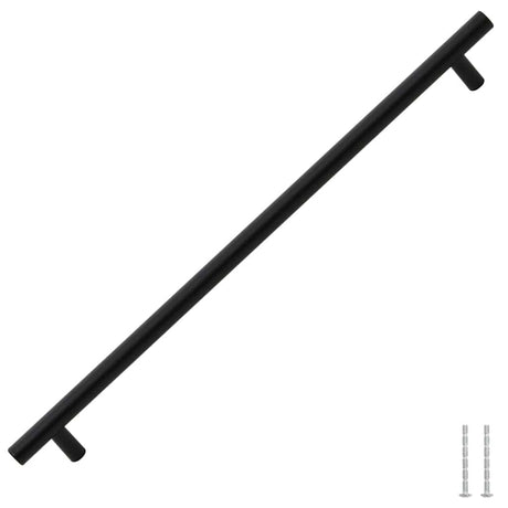 VidaXL poignées 5 pcs 480 mm acier inoxydable noir