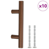 VidaXL poignées 10 pcs 64 mm acier inoxydable couleur bronze