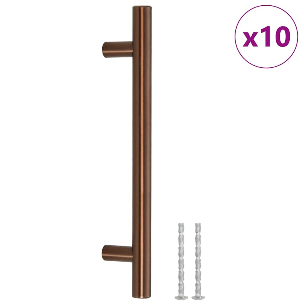 Vidaxl gère 10 st 128 mm en acier inoxydable en bronze coloré