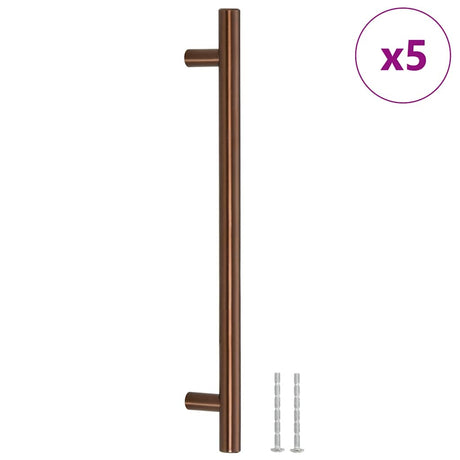 VidaXL Poignées 5 pcs 192 mm acier inoxydable couleur bronze