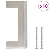 VidaXL poignées 10 pcs 64 mm acier inoxydable couleur argent