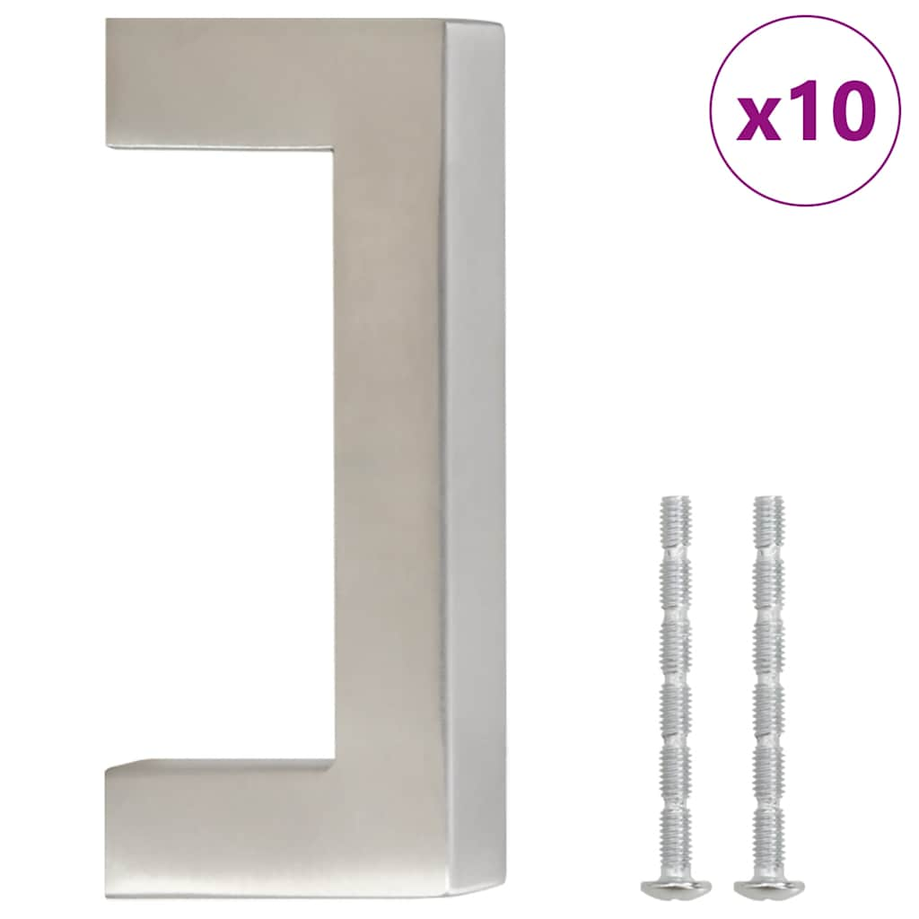 Vidaxl handles 10 st 64 mm stainless steel silver colored