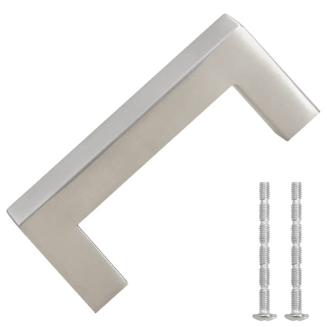 VidaXL poignées 10 pcs 64 mm acier inoxydable couleur argent