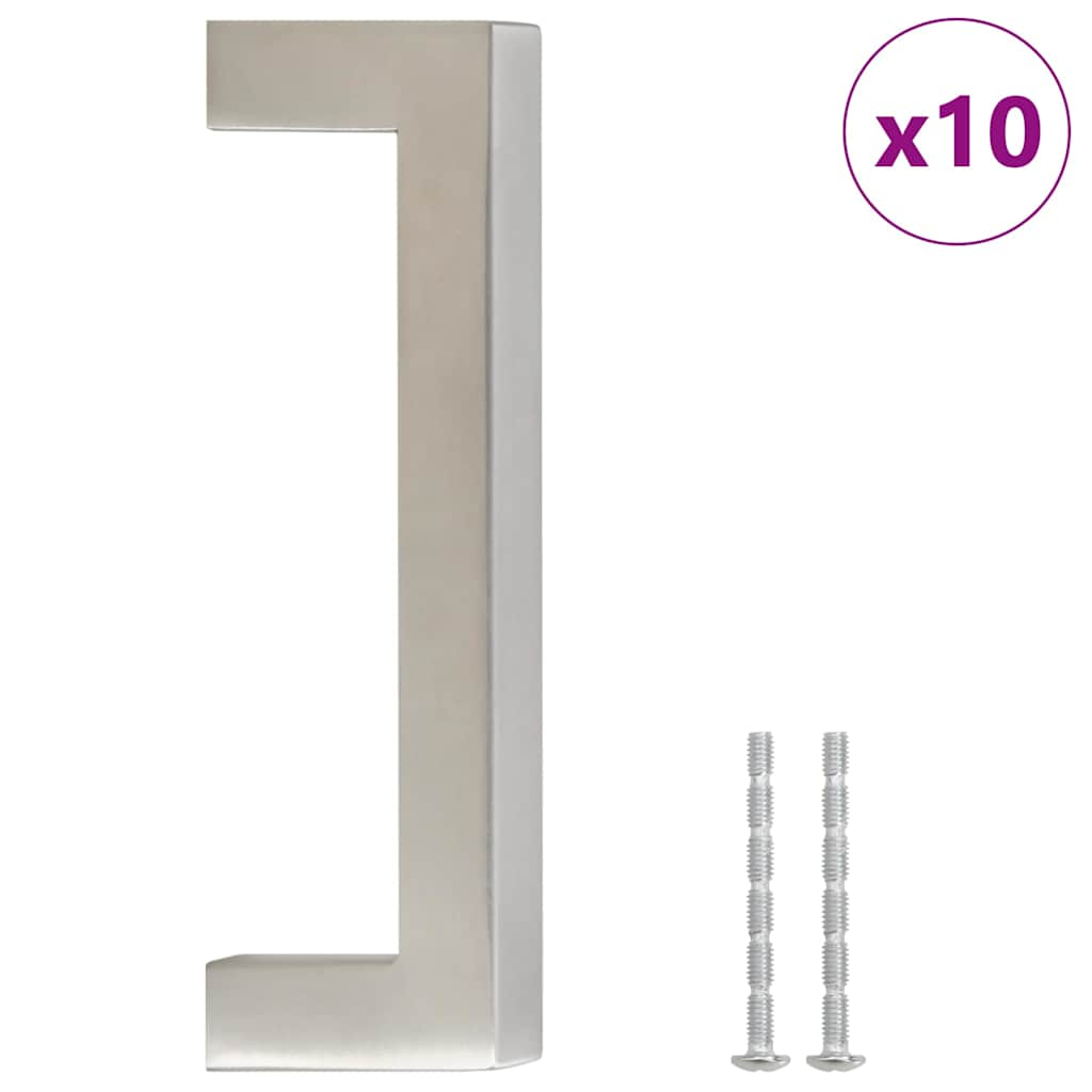 Vidaxl gère 10 st 96 mm en acier inoxydable en argent coloré