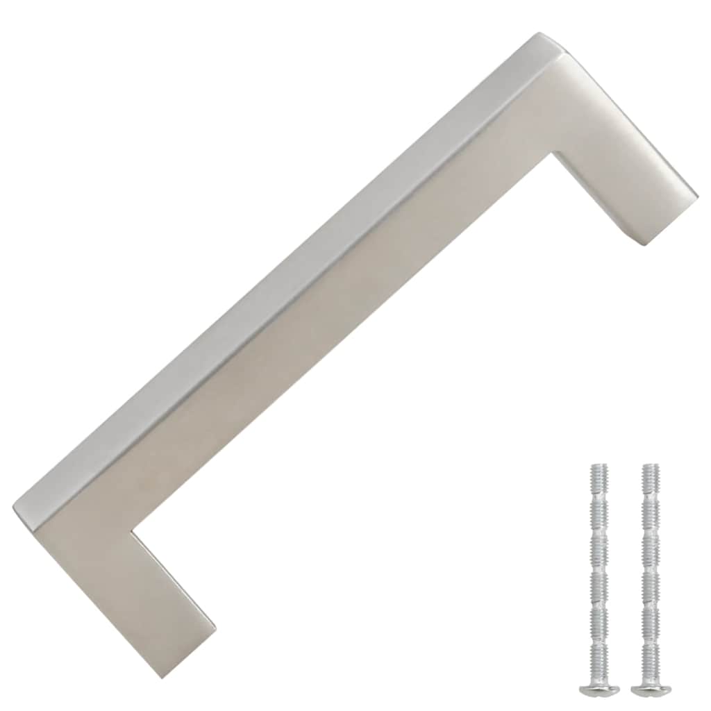 VidaXL poignées 10 pcs 96 mm acier inoxydable couleur argent