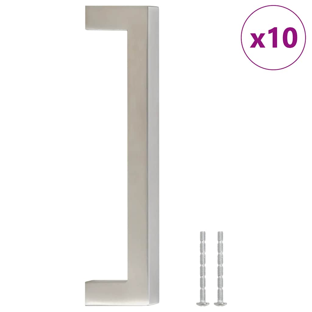 Vidaxx poignées 10 pcs 128 mm acier inoxydable couleur argent
