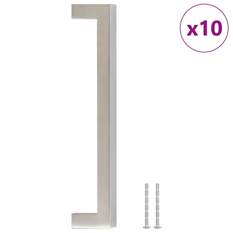 Vidaxx poignées 10 pcs 160 mm acier inoxydable couleur argent