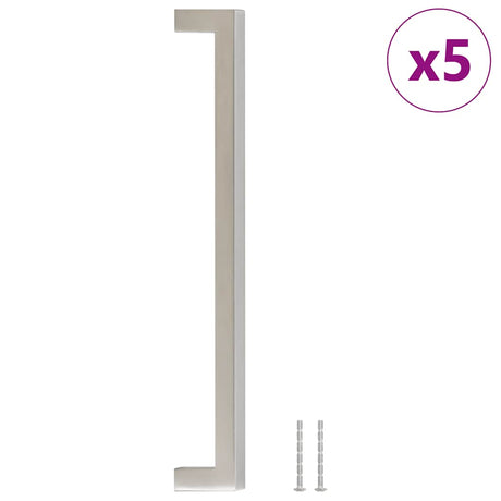 VidaXL poignées 5 pcs 224 mm acier inoxydable couleur argent