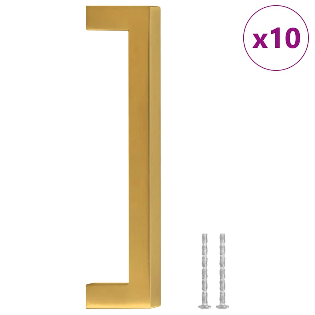 Vidaxl handles 10 st 128 mm stainless steel gold colored