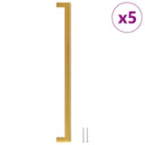 VidaXL poignées 5 pcs 320 mm acier inoxydable doré