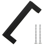 VidaXL poignées 10 pcs 96 mm acier inoxydable noir